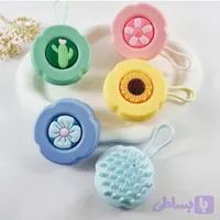 سرشور سیلیکونی طرح گل ماساژور پوست سر| دلسامه