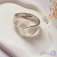 دستبند بنگل پهن زنانه استیل آینه‌ای | دلسامه