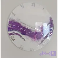 ساعت دیواری رزینی طرح بنفش