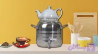 کتری قوری ۴ لیتر دستی لوکس کف چدن دسته استیل