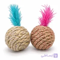 توپ کنفی گربه ZARIX زاریکس مدل پر دار | اسباب بازی زنگوله دار کنفی گربه