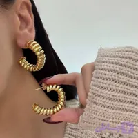 گوشواره مارپیچ طلایی مدل 256