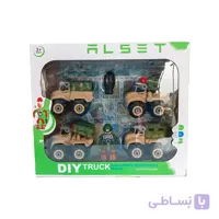 اسباب بازی ست 4 عددی ماشین ارتشی کیوان تویز