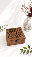 باکس چوبی آجیل و خشکبار گیفتانه طرح لادن(فندقی)