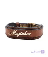 دستبند چرم طرح اسم Mojtaba
