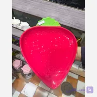 بشقاب سرو توت فرنگی سرامیکی