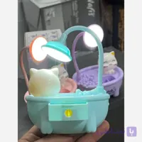 چراغ خواب و جاقلمی تراشدار