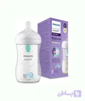شیشه شیر 260 میل سوپاپ دار نسل جدید ریسپانس طرح فیل اونت Philips Avent Response | سیسمونی رنگین