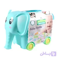 جغجغه جعبه ای 13 عددی طرح فیل Baby Rattle | سیسمونی رنگین