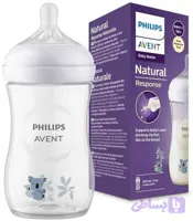 شیشه شیر ۲۶۰ میل اونت (Philips Avent) طرح کوالا | سیسمونی رنگین
