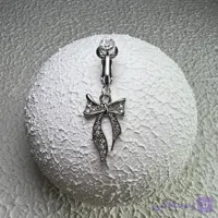پیرسینگ ناف فیک مدل پاپیون کد 585