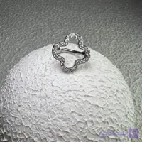 پیرسینگ ناف جواهری نقره ای ریورس طرح ونکلیف کد 579