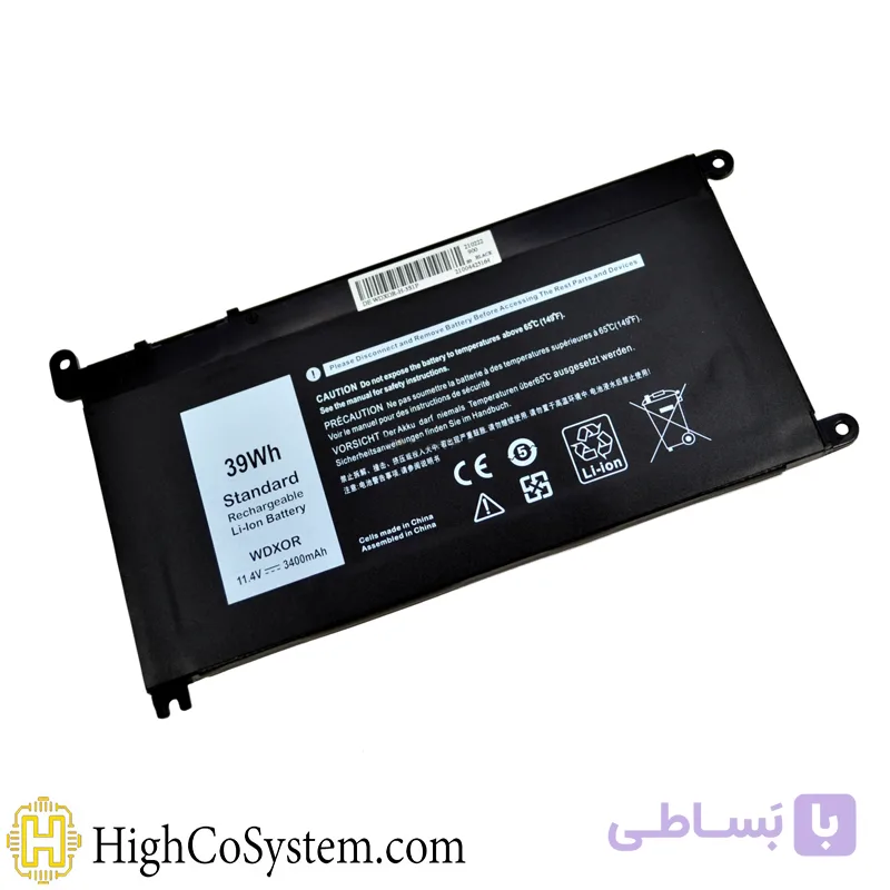 باتری لپ تاپ Dell Inspiron 5567 مدل WDXOR ظرفیت 3400mAh