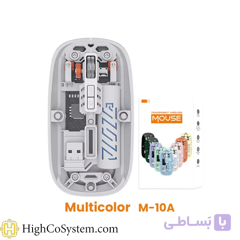 موس بی‌سیم شیشه‌ای مدل MOUSE TRANSPARENT