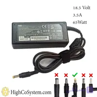 شارژر لپ تاپ HP مدل 18,5V 3,5A (65W) سرفیش زرد 4,8*1.7میلی متر