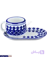 فنجان لاته+سینی تک نفره نقش زیلو