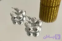 گوشواره زنانه نقره ای میخی (کد 9287H)