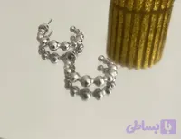 گوشواره زنانه نقره ای میخی (کد 1TROV)