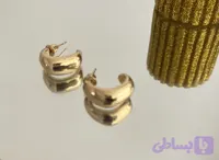 گوشواره زنانه طلایی میخی (کد GAOQ3)