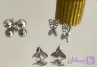 گوشواره زنانه نقره ای میخی (کد 5FZY6)