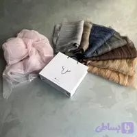 شال دولایه حریر شیشه ای