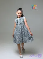 پیراهن دخترانه ی گلریز (جین 8 عددی)