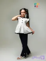 ست تاپ شلوار دخترانه ی دلارا جین 8 عددی