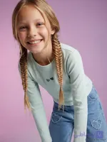 بلوز پنبه ای ترک پاپیون 12-7 سال (LCW)