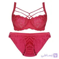 ست شورت و سوتین فنردار صورتی کد 933