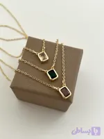 گردنبند تک نگین رنگی (کد SCNSR)