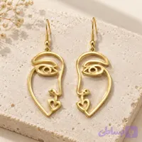 گوشواره برنج دست ساز طرح هندسی