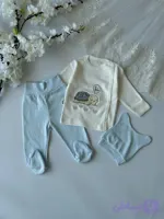 ست سه تیکه نوزادی پسرانه ترک 0-3ماه کد4013