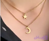 گردنبند دولاین ماه و ستاره