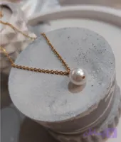 گردنبند زنانه آویز مروارید جنس استیل