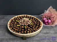 سبد حصیری خرما گردویی