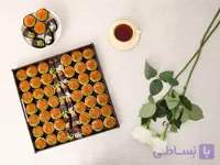 دیس تارت حلوا زعفرانی