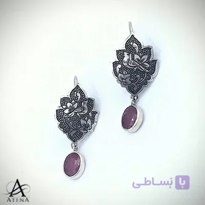 گوشواره نقره طرح باده