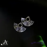 گوشواره نقره طرح نیلوفر
