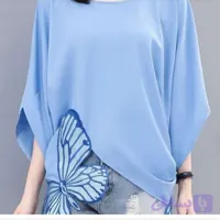 شومیز با گلدوزی پروانه ای
