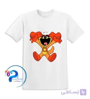 تیشرت کاراکتر  داگ دی (DogDay) پاپی پلی تایم | چاپ DTF نخی | رنگ سفید و مشکی | سایز S تا 3XL
