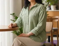 شومیز ساده شانتون تابستانه
