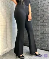 شلوار پارچه ای بوتکات سایزبزرگ مشکی