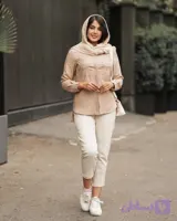 شومیز مانتویی بغل دکمه
