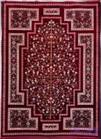 فرش ماشینی ۱۲۰۰ شانه کاشان طرح درخت زندگی لاکی - فرش راحیل