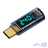مبدل USB-C مدل PM-602 با سنجش ولتاژ، جریان و توان، شارژ ۲۴۰ وات و انتقال تصویر 8K