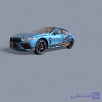 ماکت فلزی ماشین بی‌ام‌و BMW سری M8 آبی در مقیاس 1:24(cz167a)