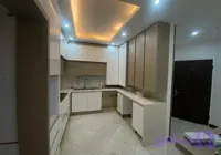 کابینت هایگلاس سوپر مات و ام دی اف طوسی در رنگ بندی و طراحی شخصی کد۶۵۴۴