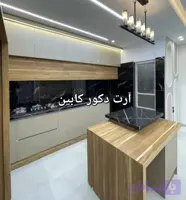آرت دکور کابین...هایگلاس وسوپرمات پاک چوب دو پله دو رنگ در رنگهای انتخابی طراحی قابل اجرا قبل اجرا درتهران و کرج