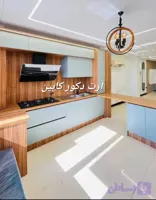آرت دکور. کابینت هایگلاس سوپرمات و براق تلفیقی با ام دی اف برجسته‌ سفارشی ساخت در تهران و کرج