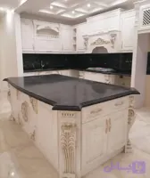 کابینت ممبران طرح دار با گل و سرستون در رنگبندی کدDf۴۱۶